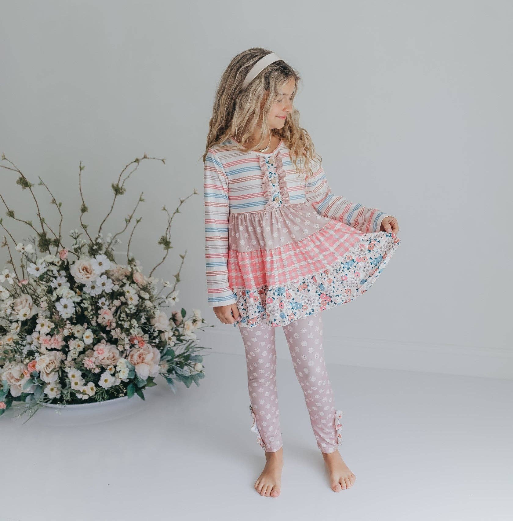 "Pretty In Pink" Ruffle Legging Set