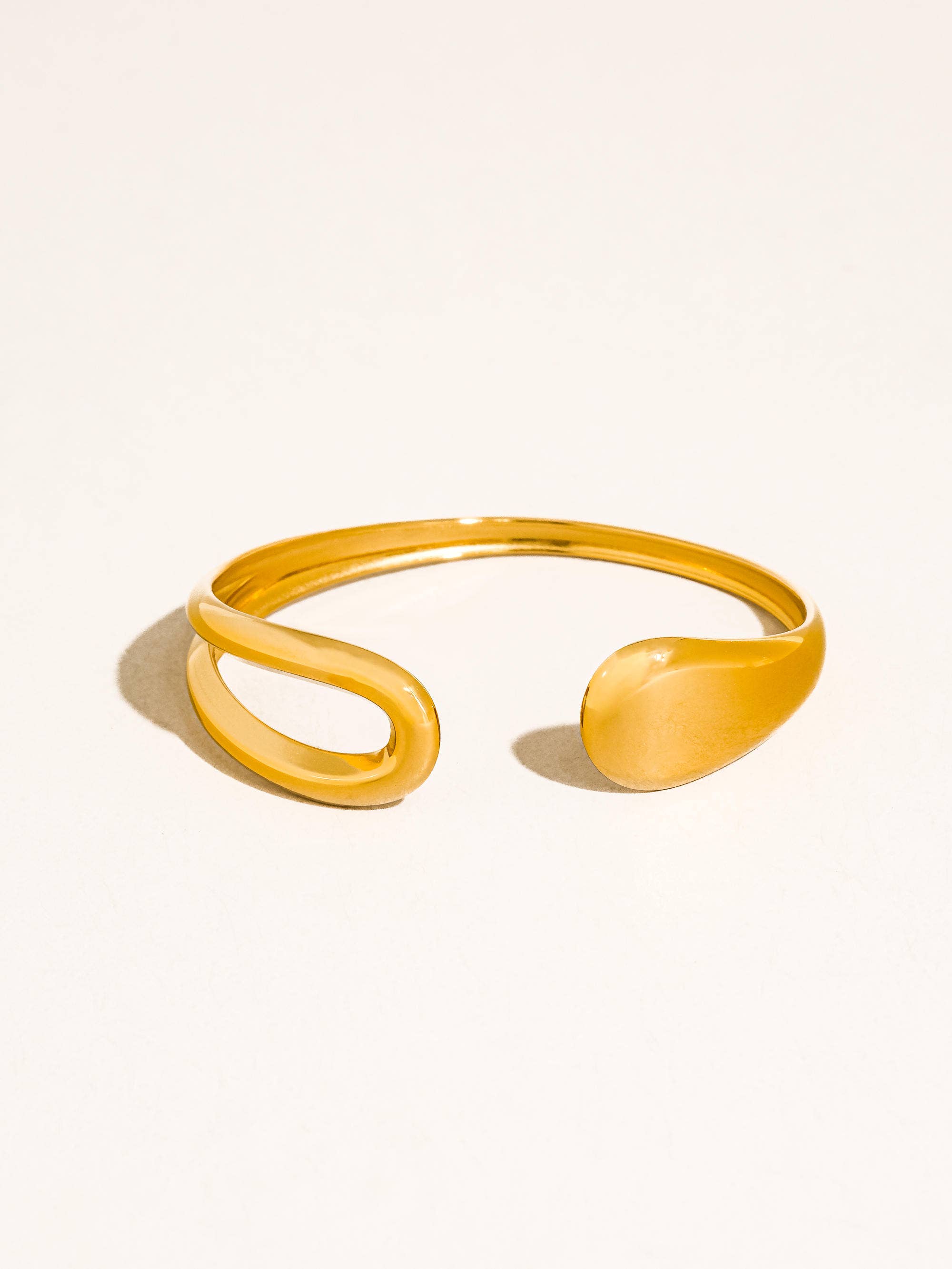 Junel 18K Gold Non-Tarnish Open Cuff Bracelet