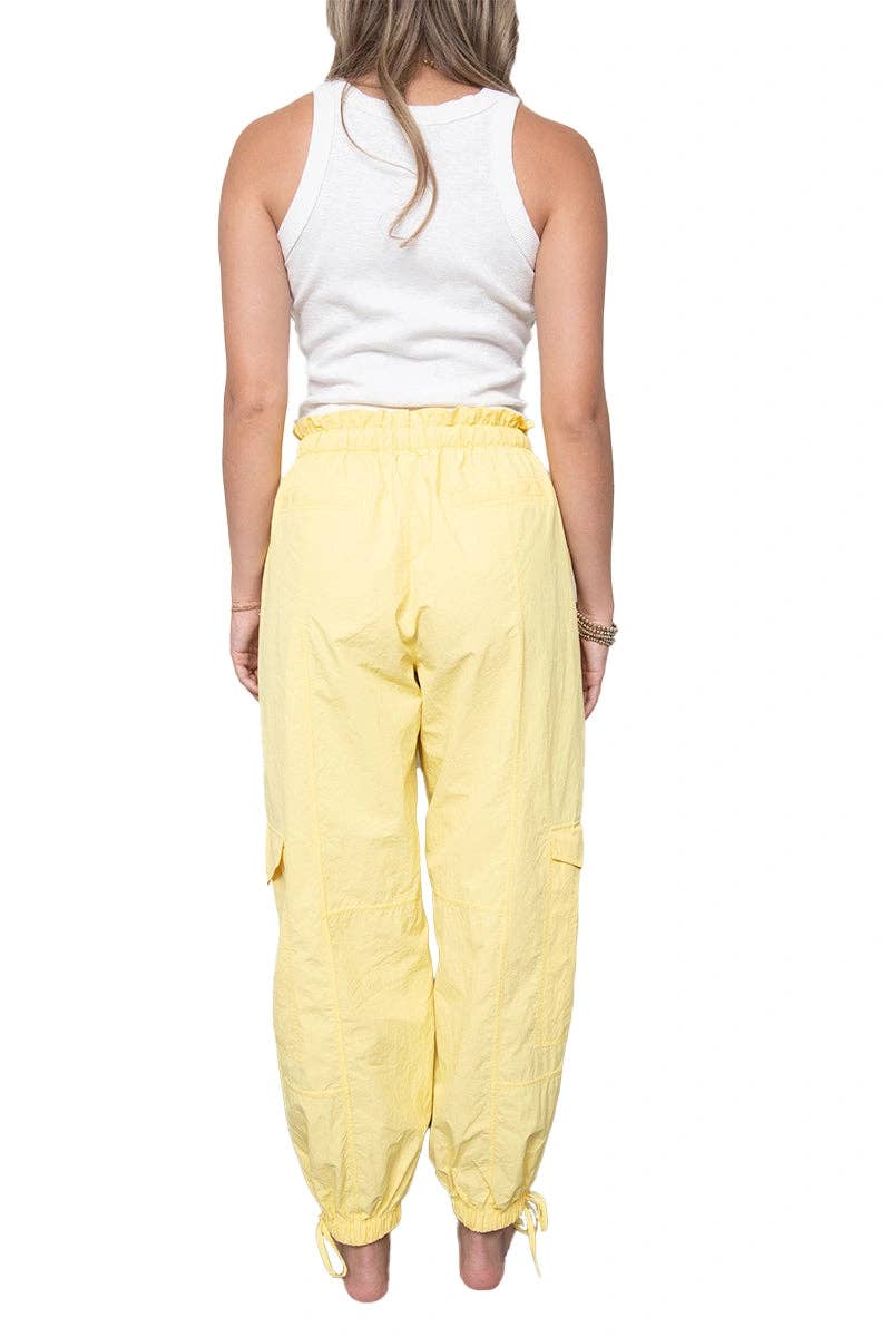 Sunshine Yellow Cargo Joggers Women