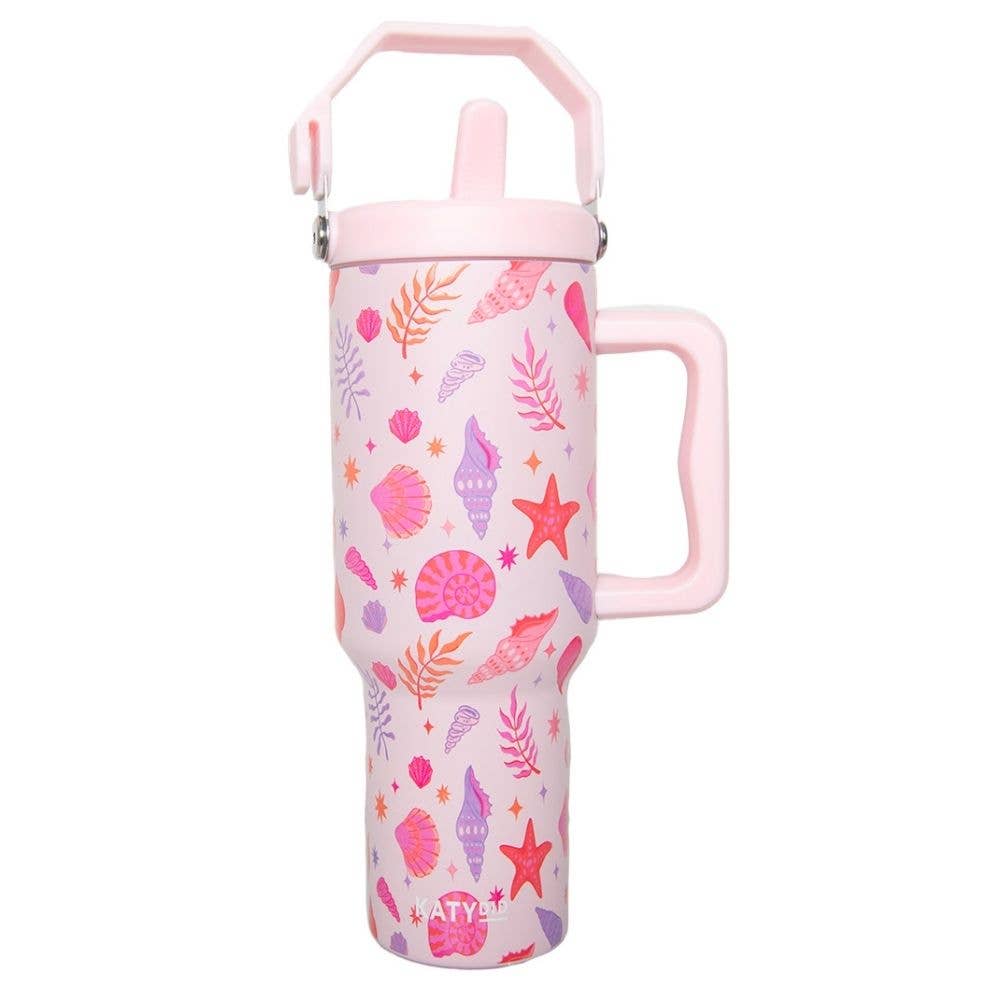 Katydid Beach Seashells Tumbler