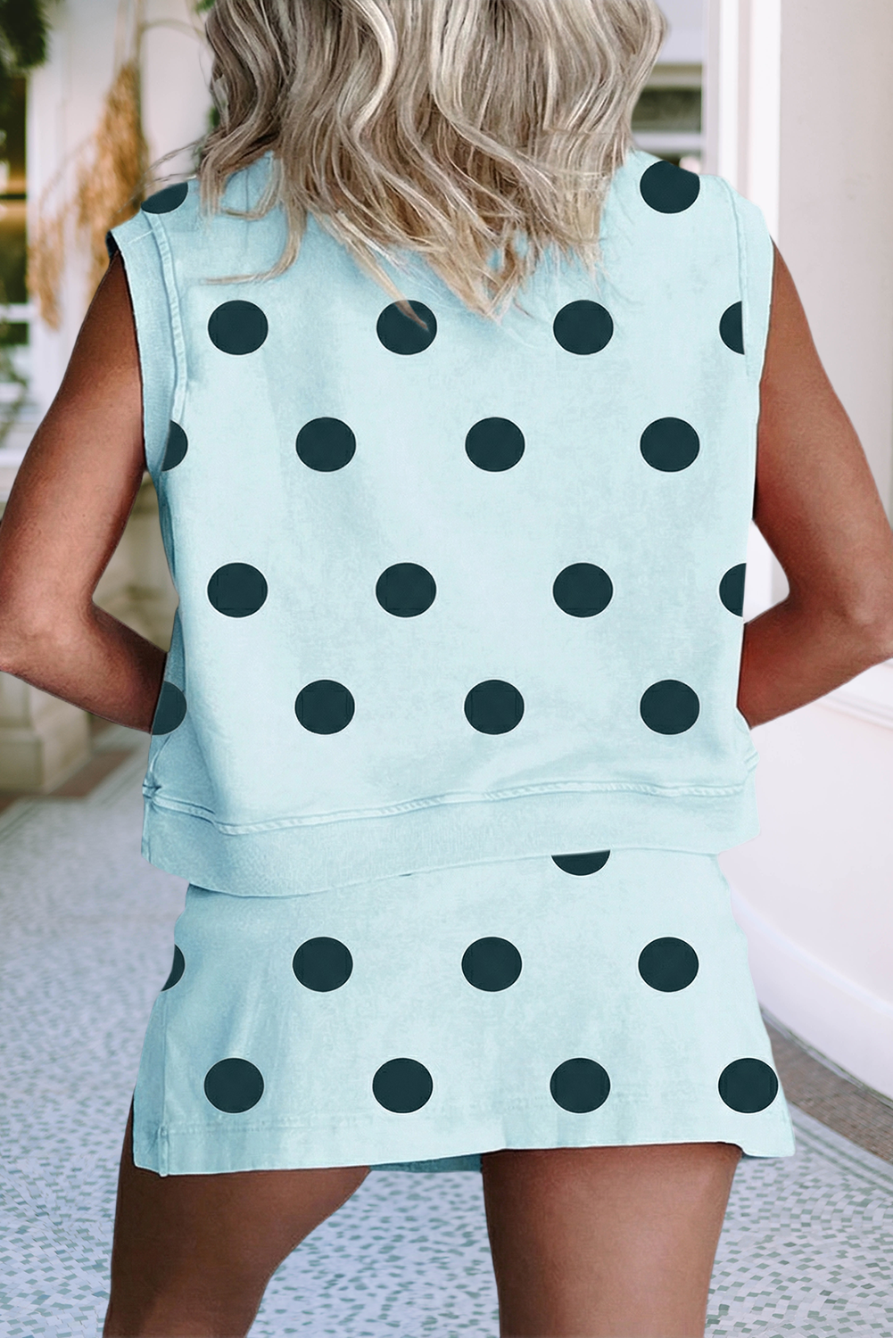 LDC Trim Polka Dot Mini Skort Set