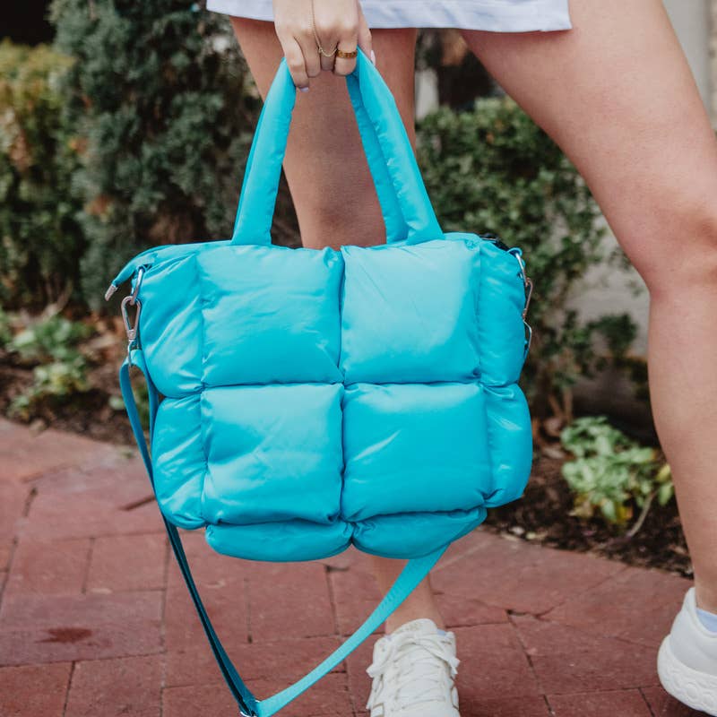 Blue Wholesale Quilted Mini Puffer