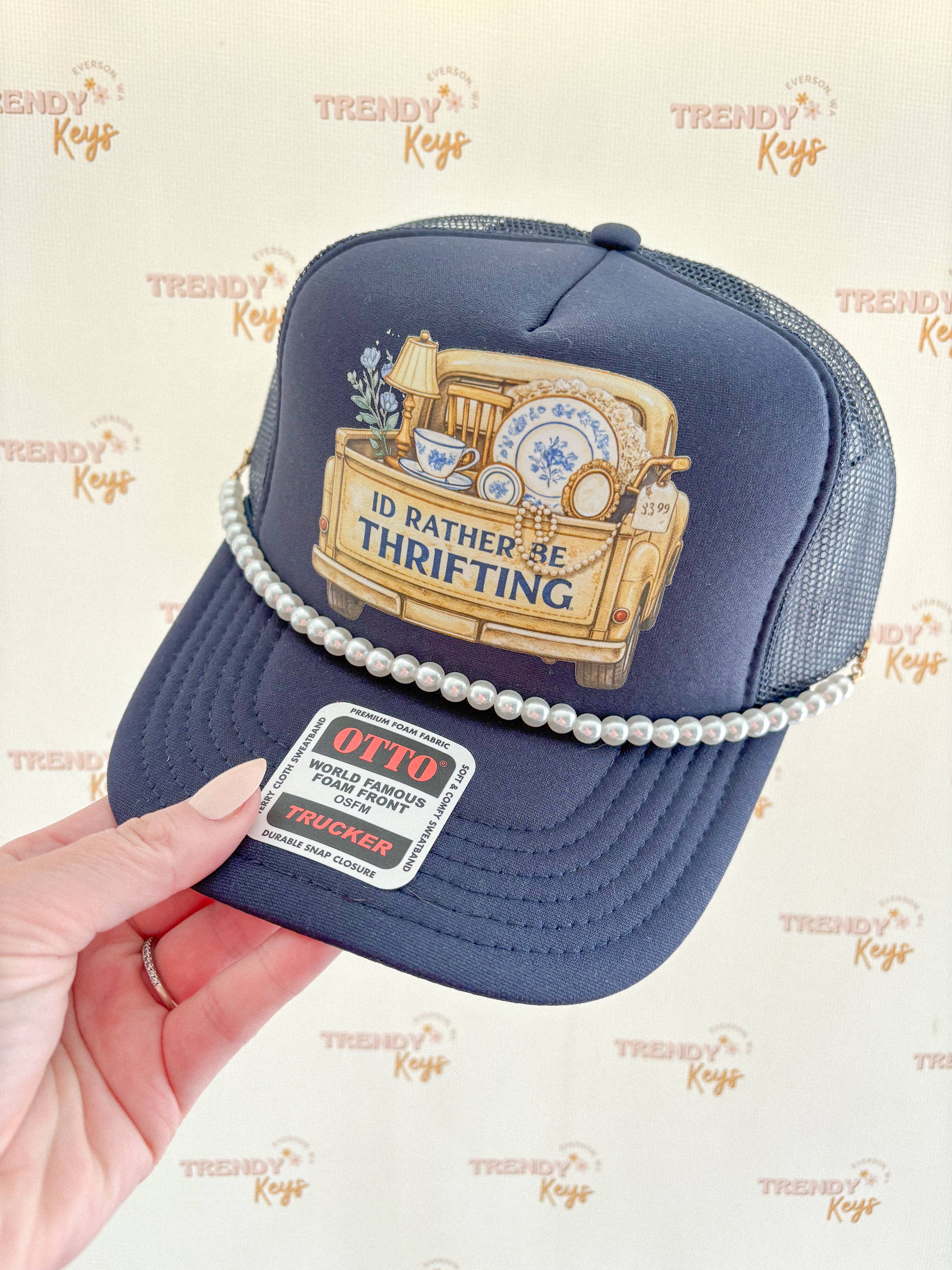 I'd Rather Be Thrifting Trucker Hat