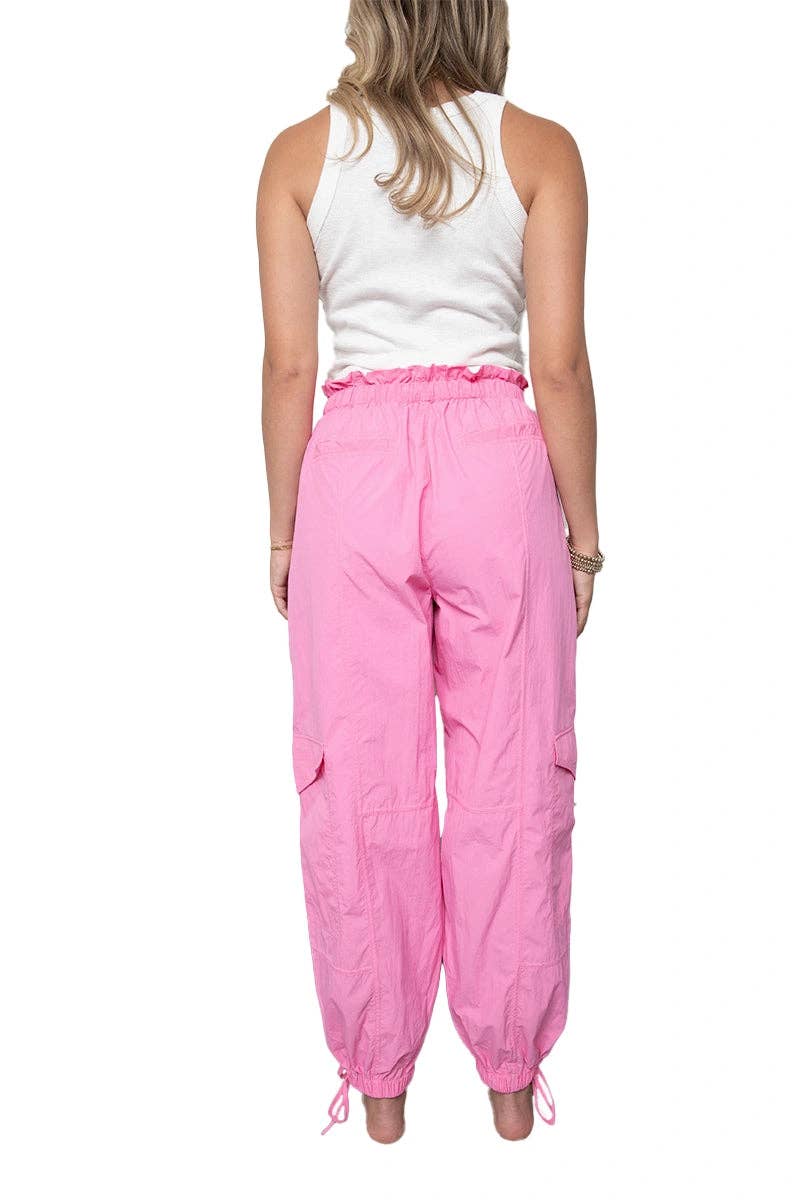 Hot Pink Cargo Style Joggers