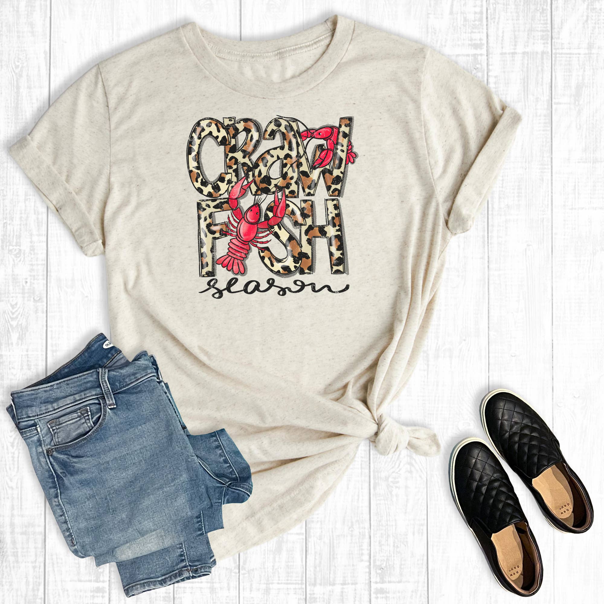 Leopard Crawfish Season Graphic Tee