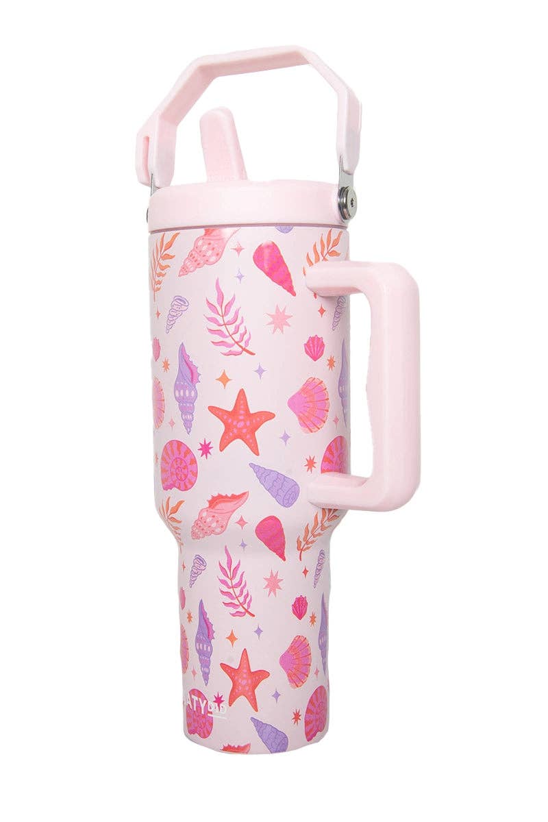 Katydid Beach Seashells Tumbler