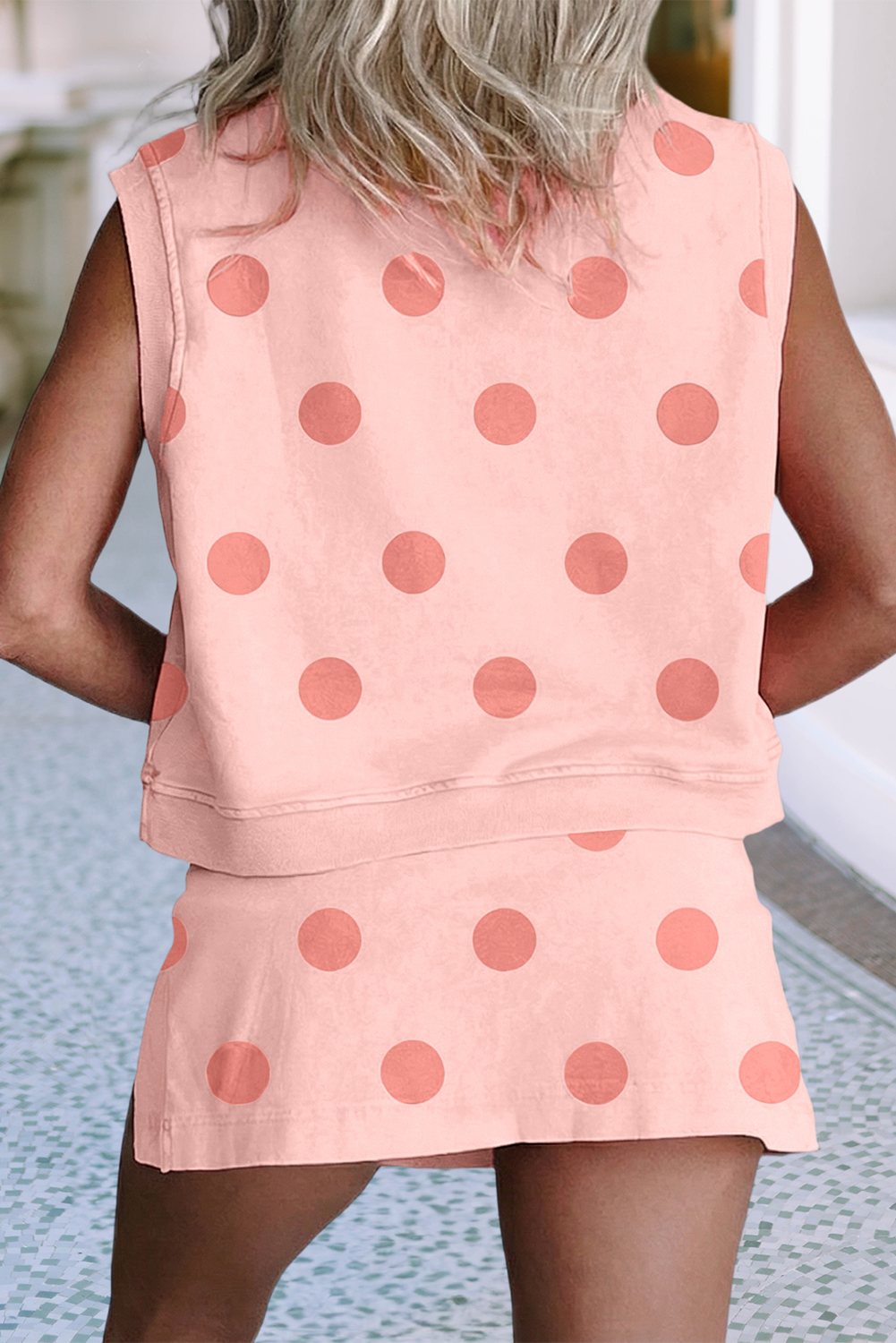 LDC Trim Polka Dot Mini Skort Set