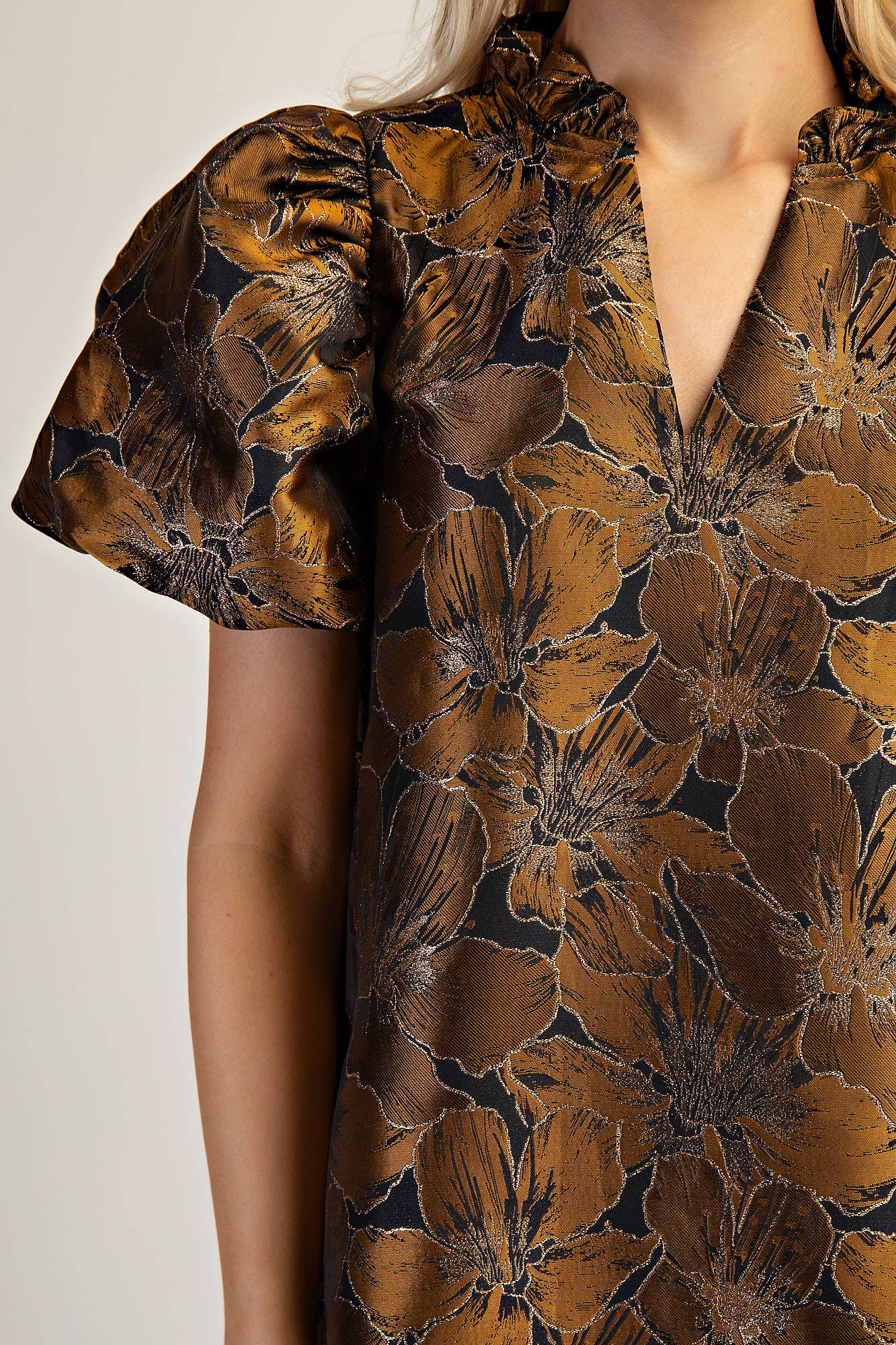 “The Showstopper” Puff Sleeve Mini Dress by Glam