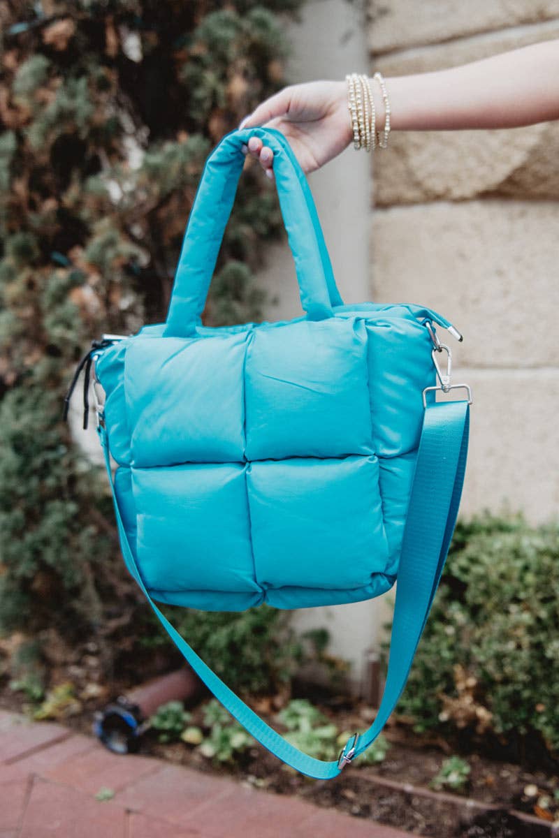 Blue Wholesale Quilted Mini Puffer