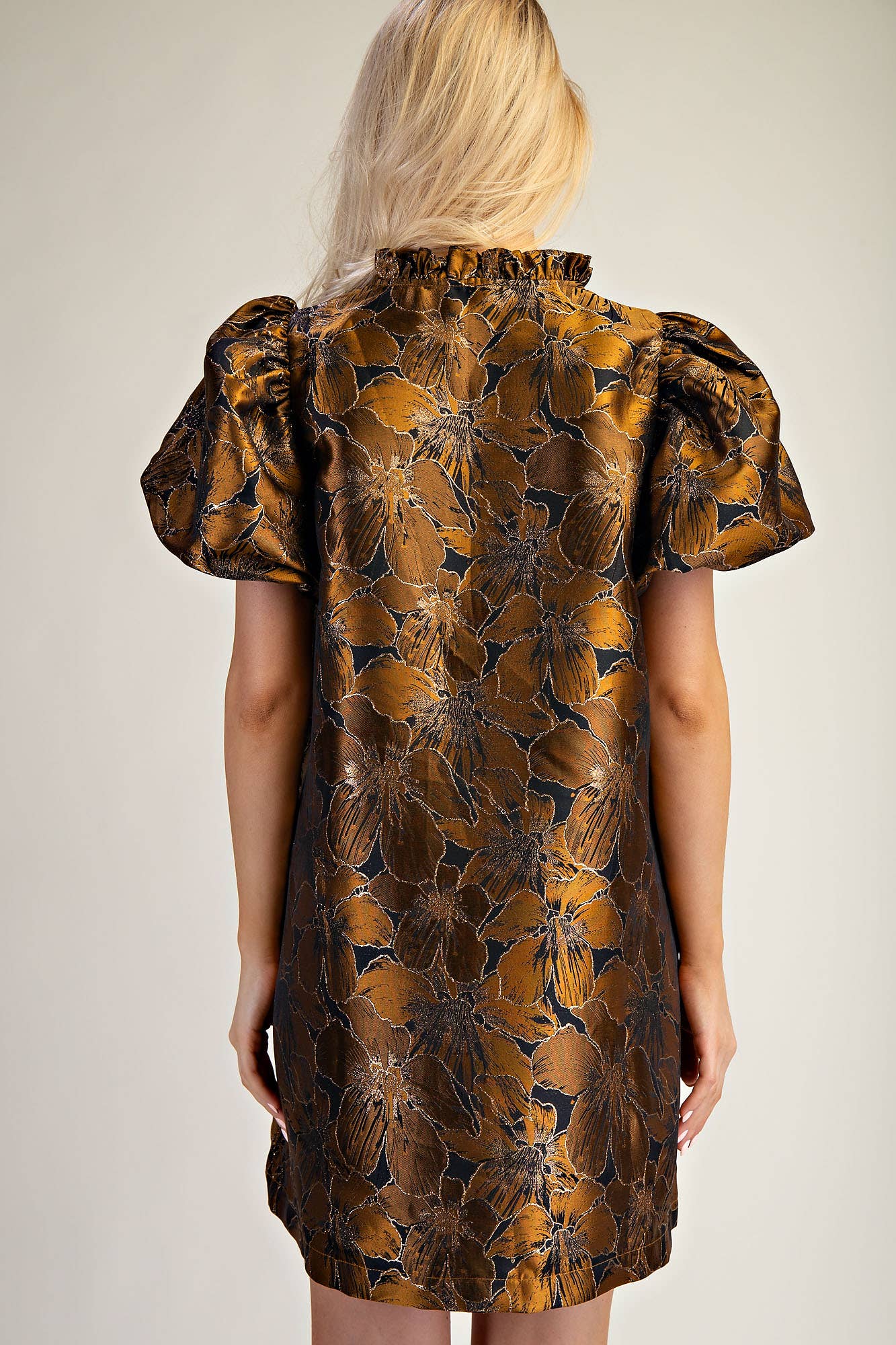 “The Showstopper” Puff Sleeve Mini Dress by Glam