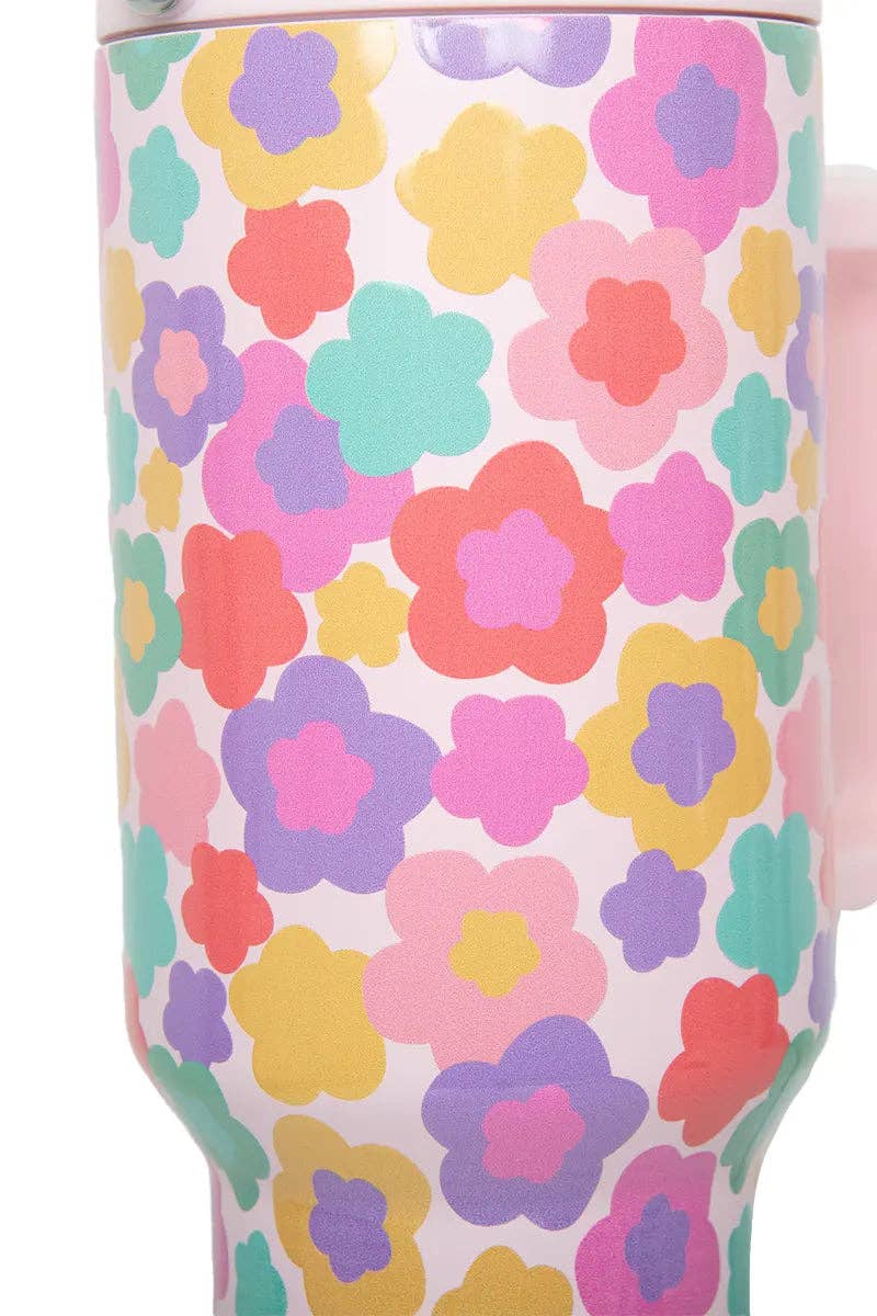 Katydid Groovy Flowers Tumbler