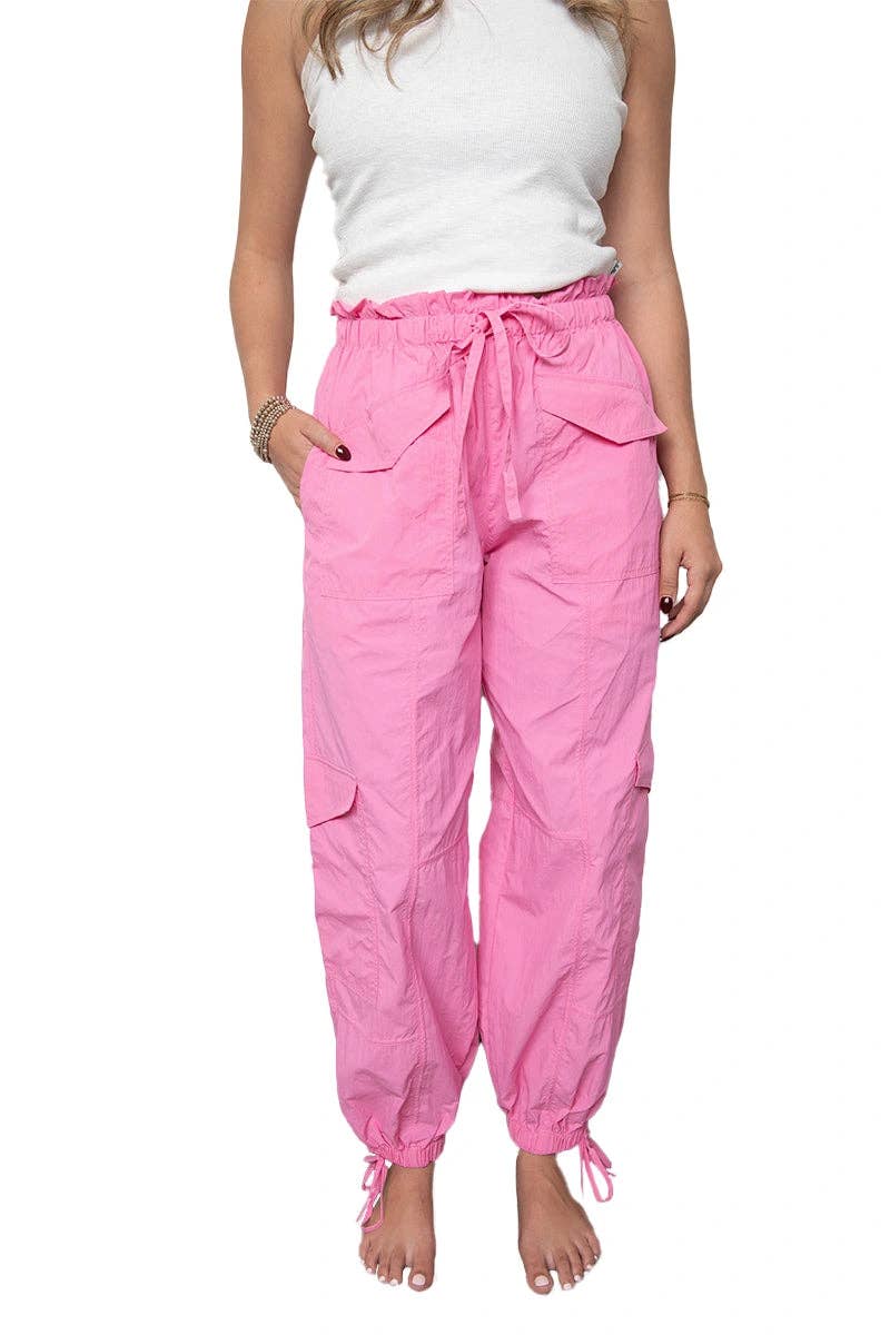 Hot Pink Cargo Style Joggers