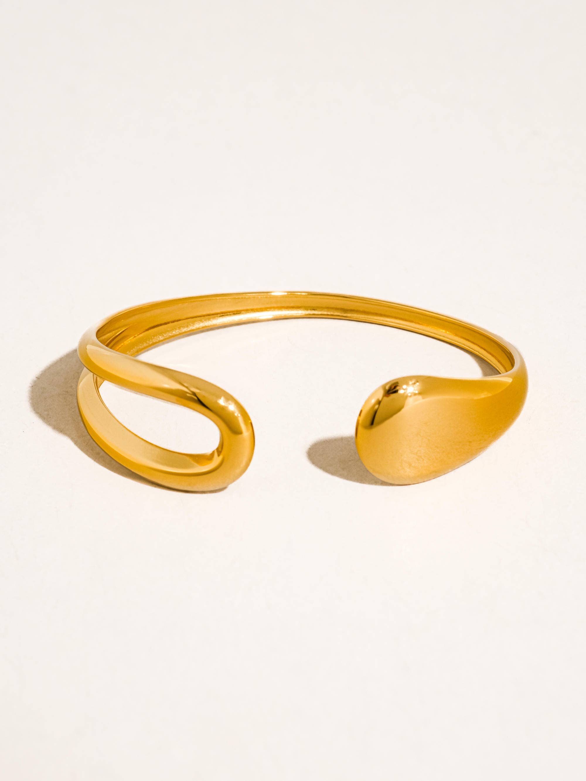 Junel 18K Gold Non-Tarnish Open Cuff Bracelet