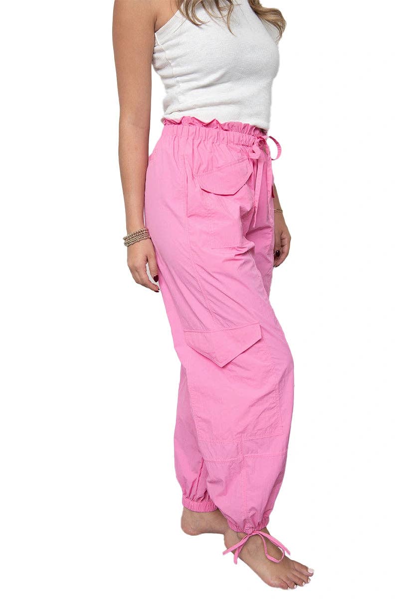 Hot Pink Cargo Style Joggers