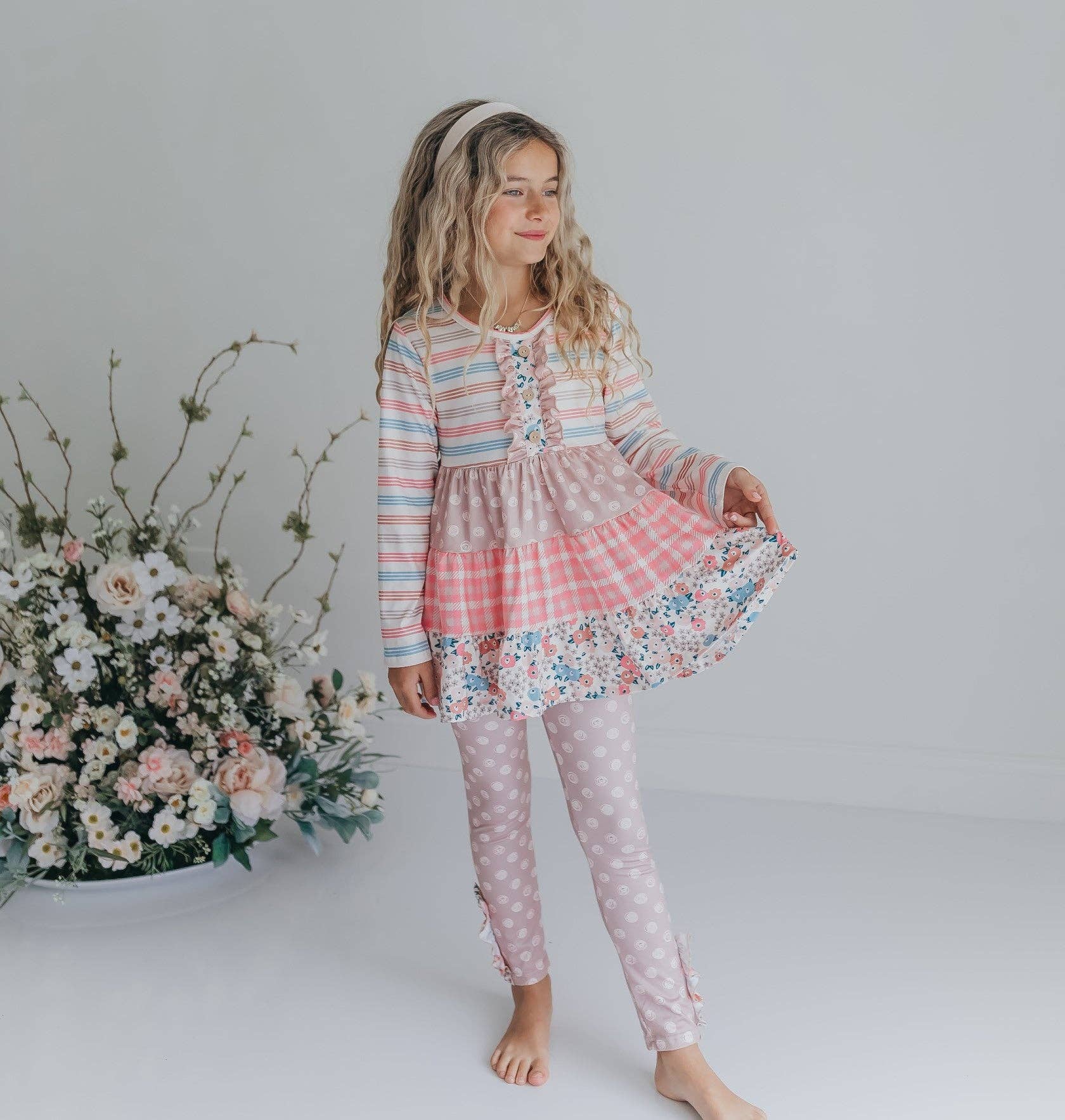 "Pretty In Pink" Ruffle Legging Set