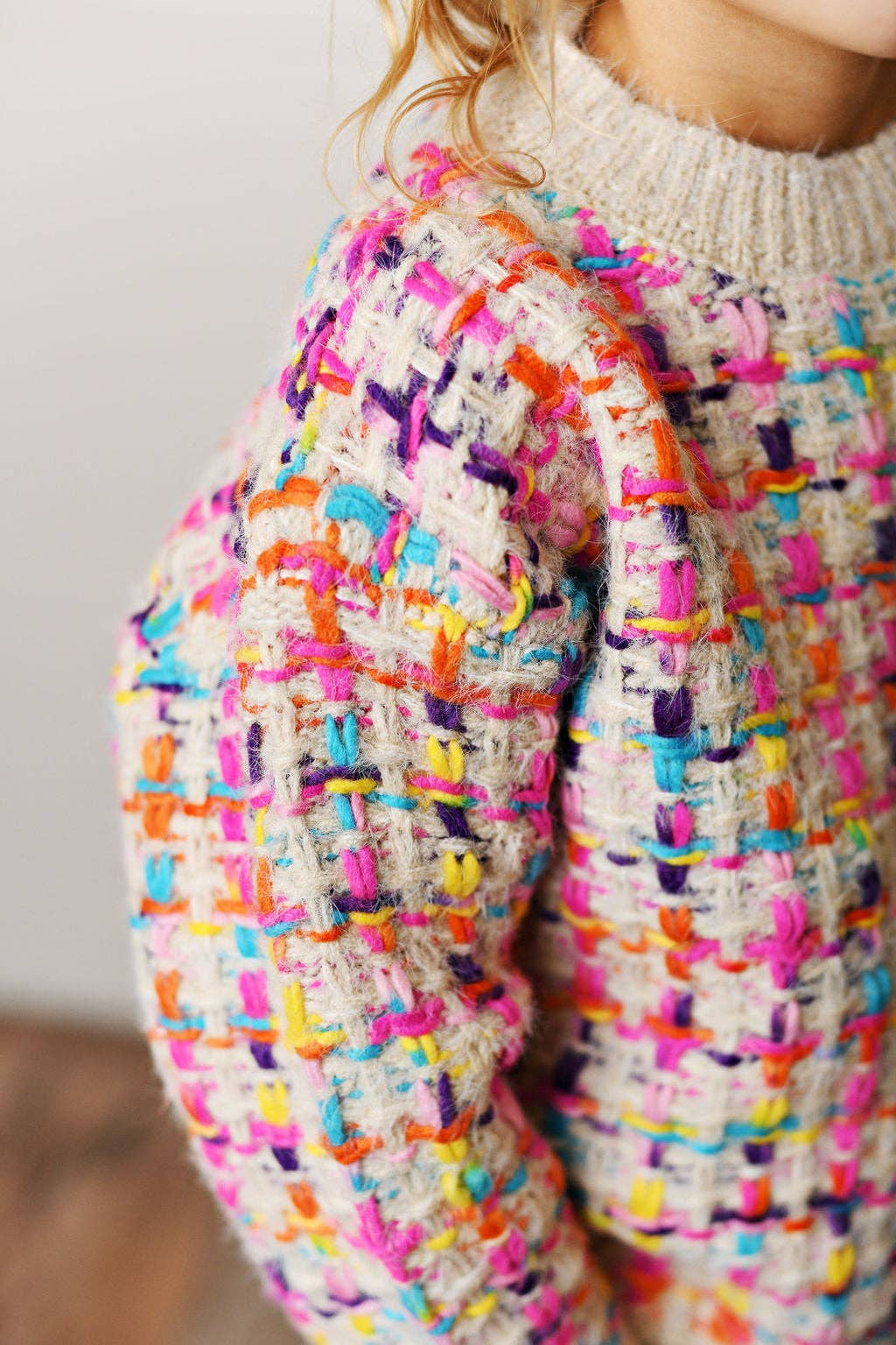 "The Pumpkin Spice Diva" Girls Cross Knit Sweater