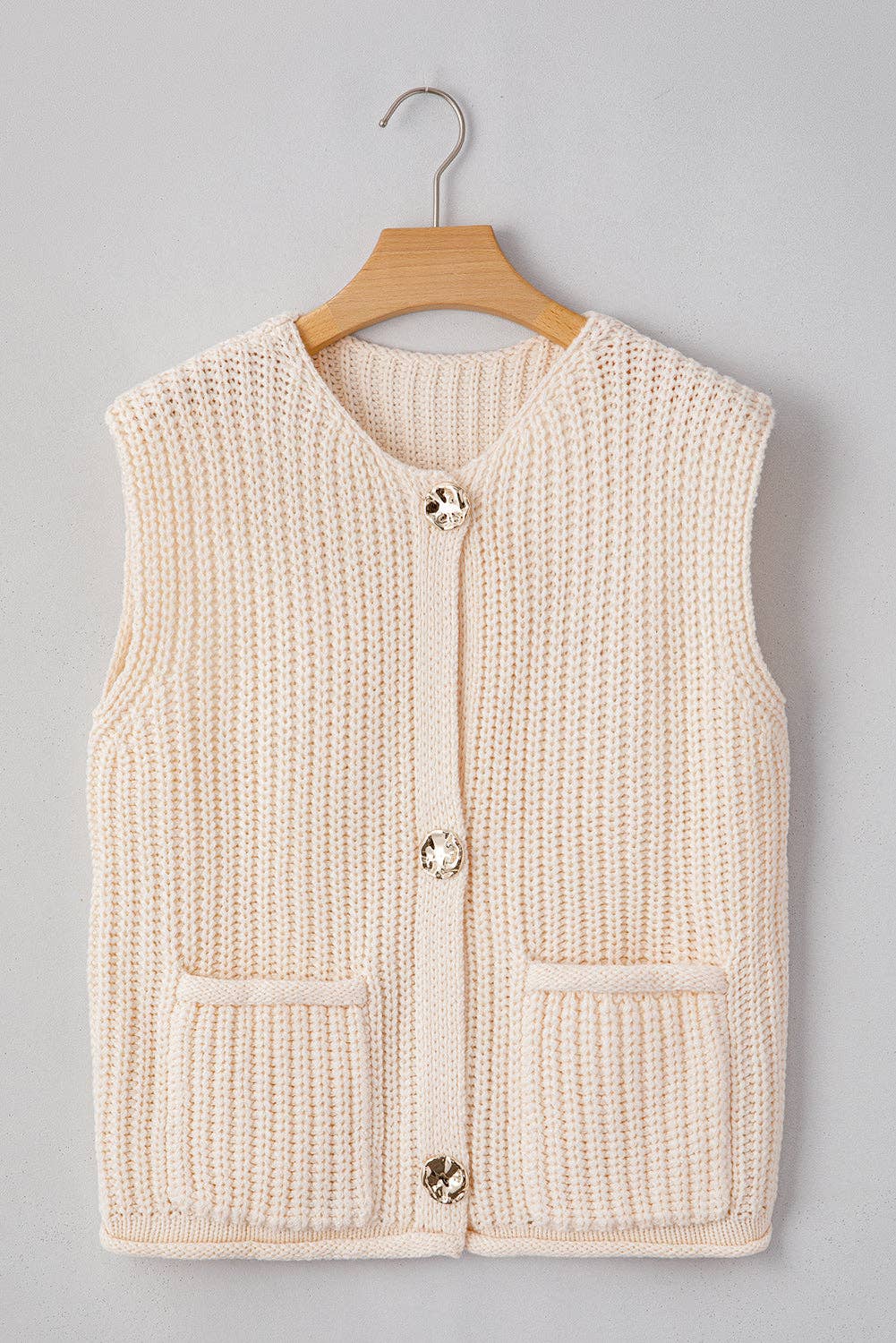 “Cherry Bomb” Button-Up Knit Vest by Lovesoft