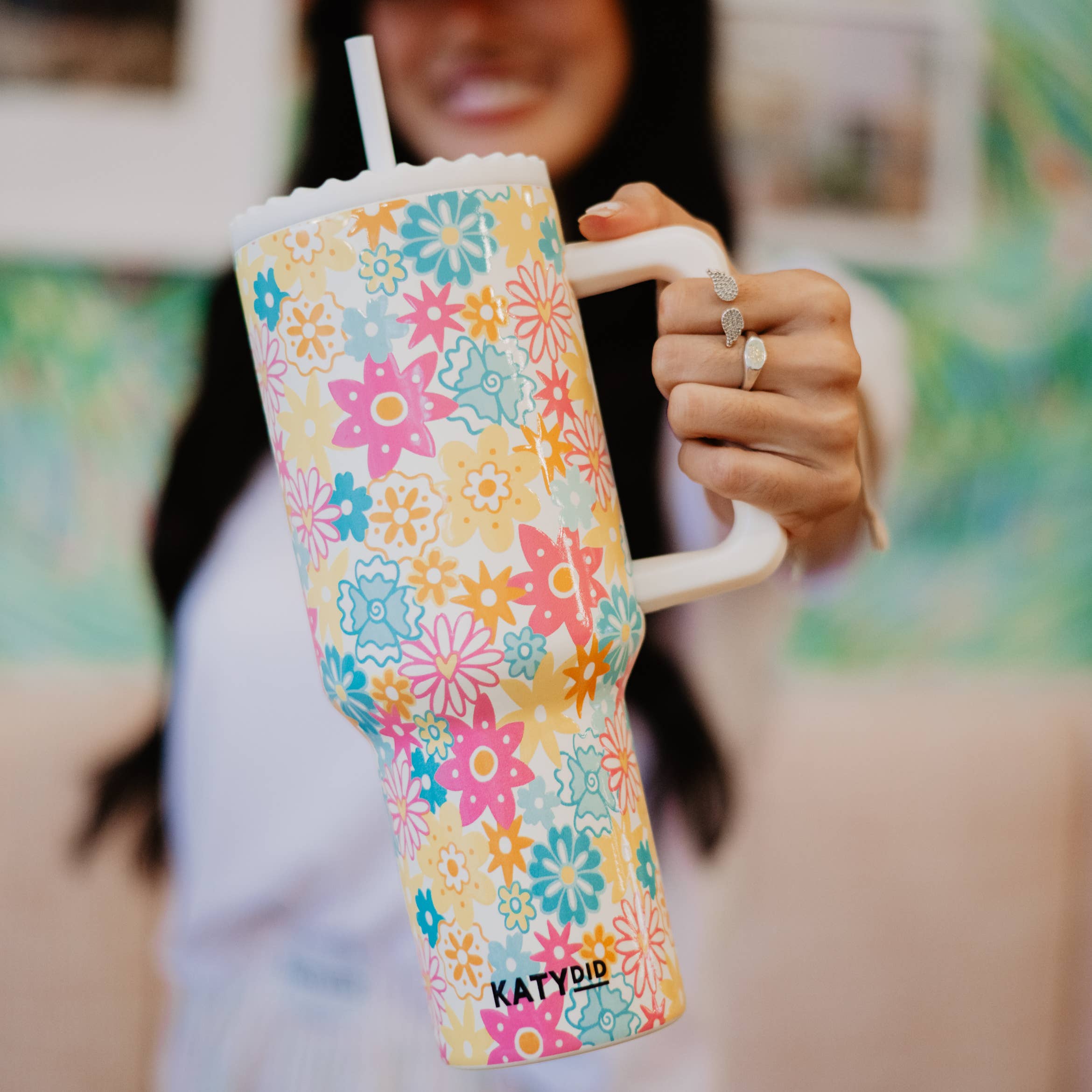 Spring Flowers Stainless Steel Tumbler